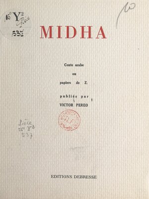 cover image of Midha, conte arabe ou papiers de Z